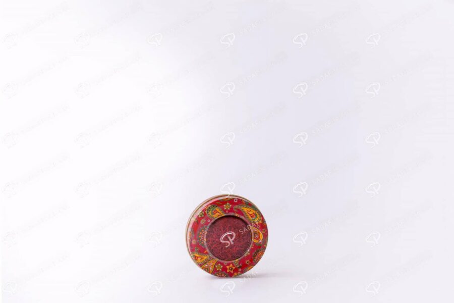 ##tt##-Saffron Metal Container - 3 grams