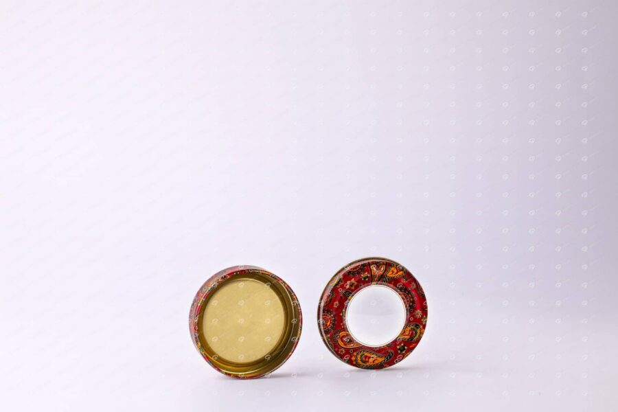 ##tt##-Saffron Metal Container - 3 grams