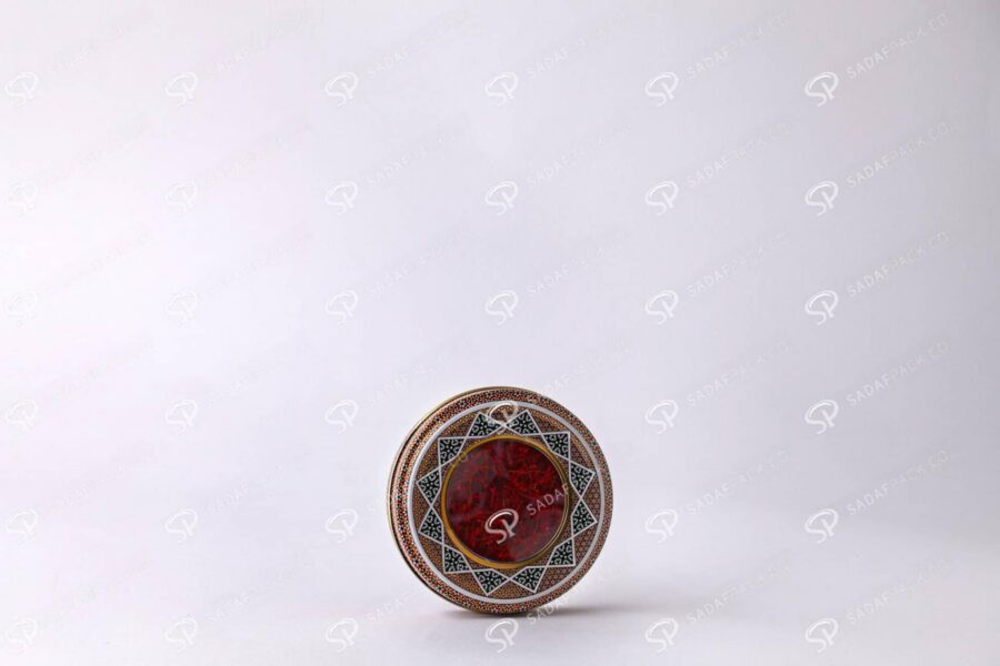 ##tt##-Saffron Metal Container - 10 grams