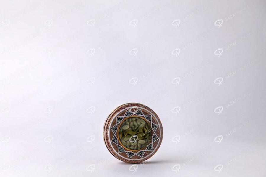 ##tt##-Saffron Metal Container - 10 grams