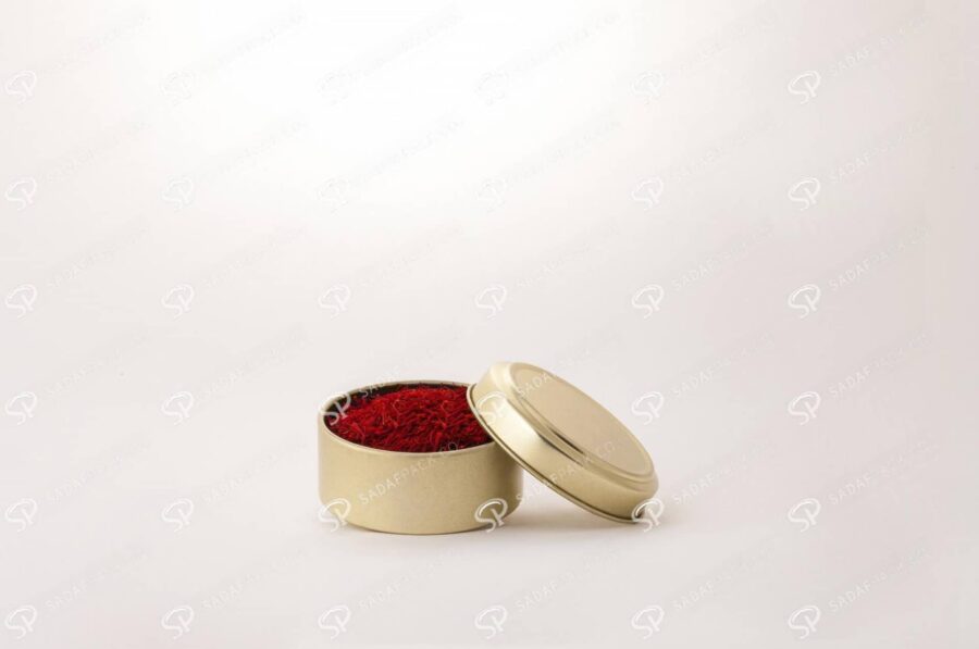 ##tt##-Saffron Metal Container Gold 100 without window