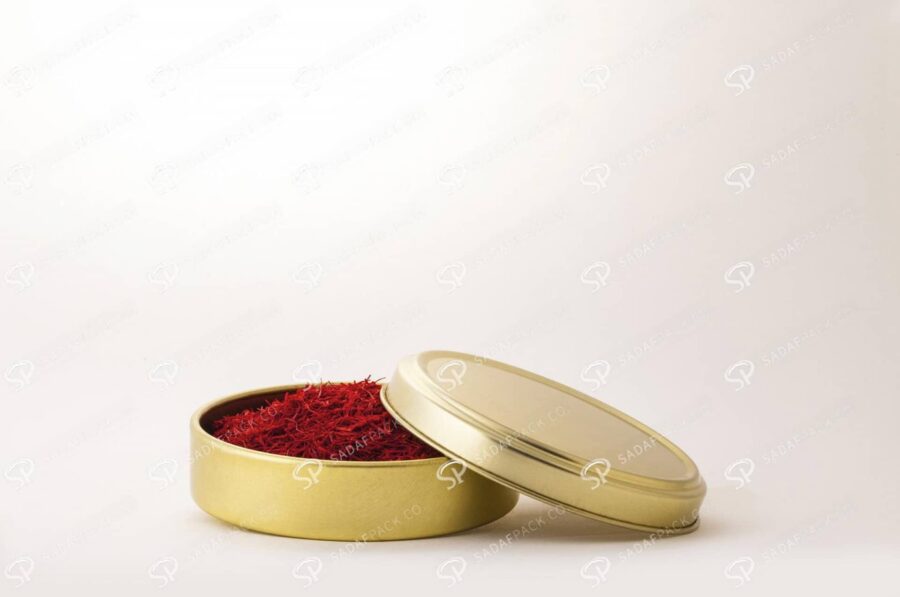 ##tt##-Saffron Metal Container Gold 300 without window