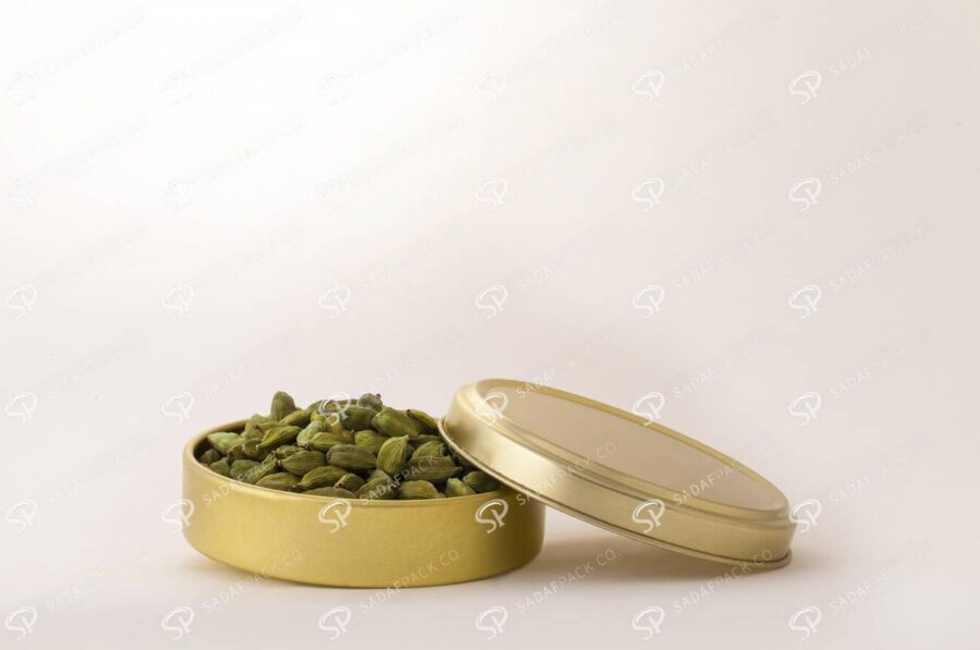 ##tt##-Saffron Metal Container Gold 300 without window