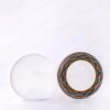 ##tt##-Saffron Metal Container White Bottom Circle 11 High Bottom