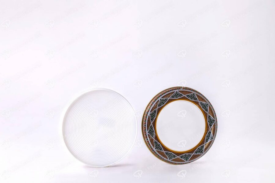 ##tt##-Saffron Metal Container White Bottom Circle 11 High Bottom