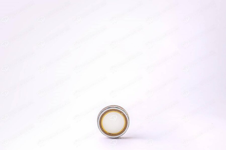 ##tt##-Saffron Metal Container White Bottom Circle 5