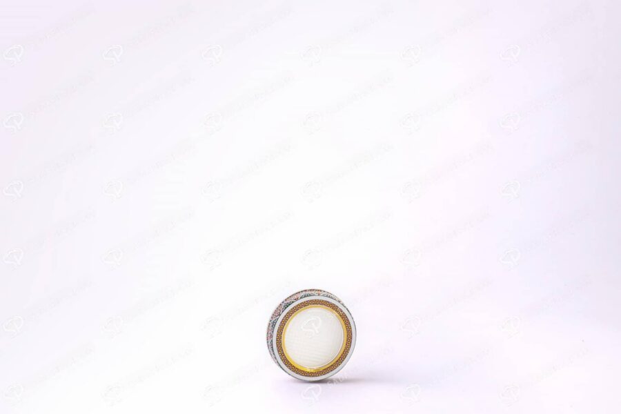 ##tt##-Saffron Metal Container White Bottom Circle 5