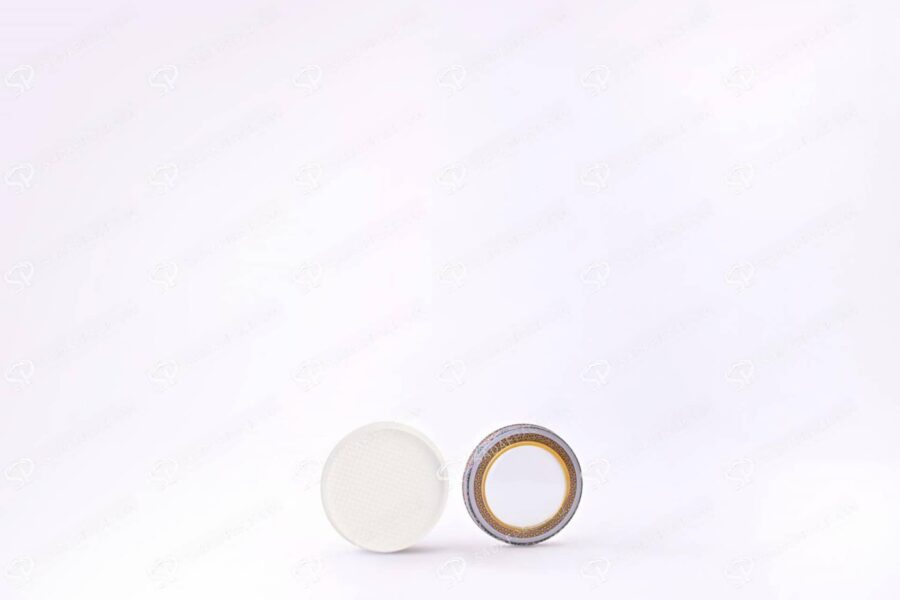 ##tt##-Saffron Metal Container White Bottom Circle 5