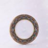 ##tt##-Saffron Metal Container White Bottom Circle 17 High Bottom