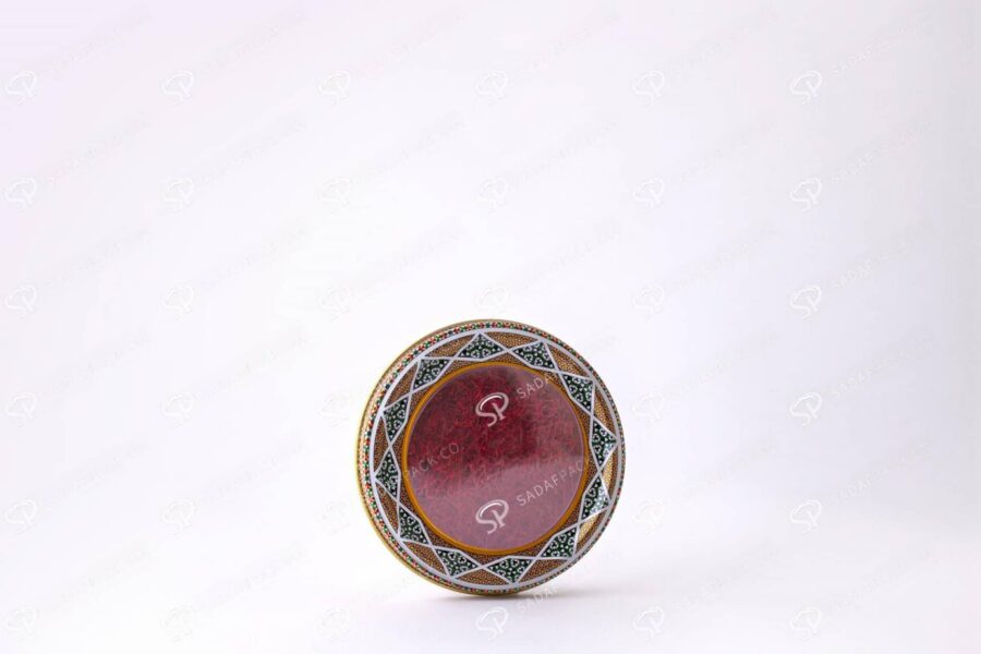 ##tt##-Saffron Metal Container White Bottom Circle 11