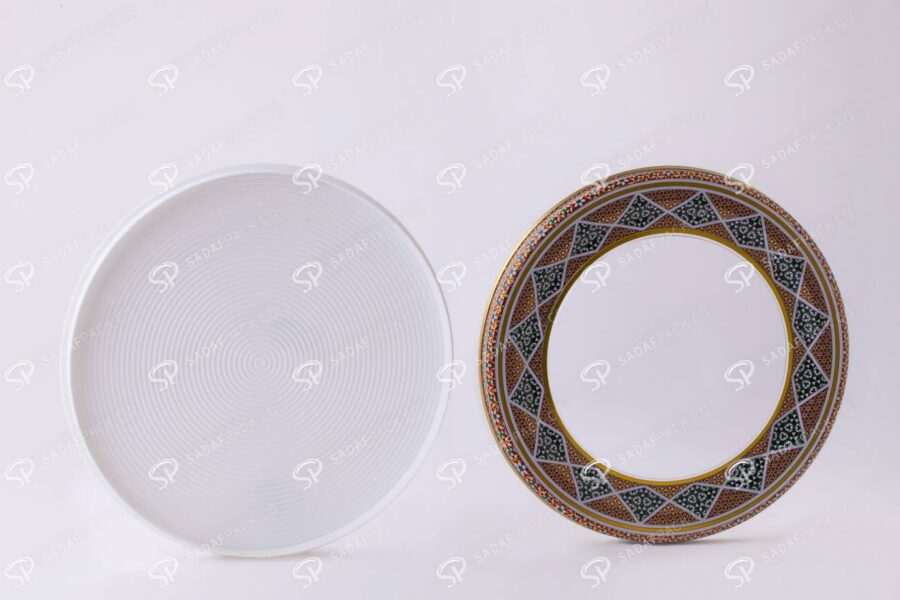 ##tt##-Saffron Metal Container White Bottom Circle 17