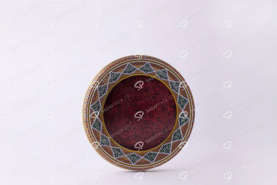 ##tt##-Saffron Metal Container White Bottom Circle 17