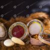 ##tt##-Saffron Metal Container White Bottom Circle 11 High Bottom