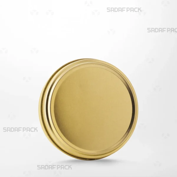 A three-quarter angle view of the Sadaf Pack 10 Metal 2 cm Tin without Window (300 Metal), showing its circular shape and solid metal lid.