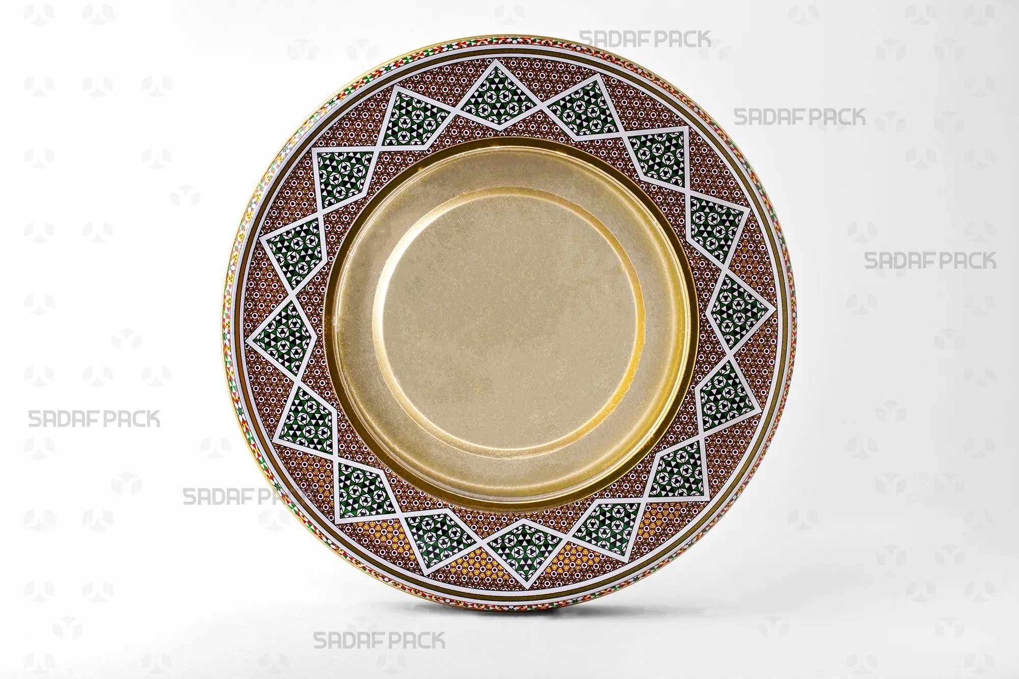 Front angle view of the 23 Metal 2 cm tin, clearly showing its wide 23 cm diameter and low-profile 2 cm height.