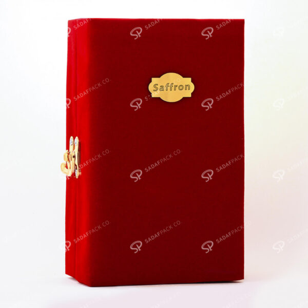 Velvet Saffron Box For Almas Large