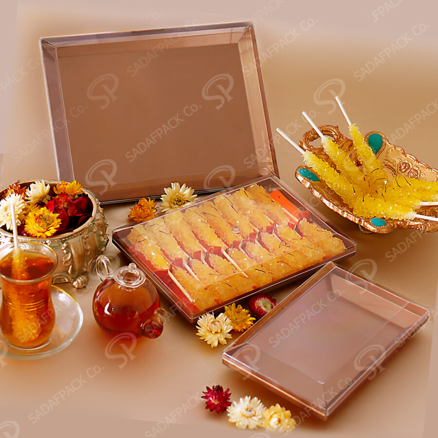Designed Golden Bottom Rectangular