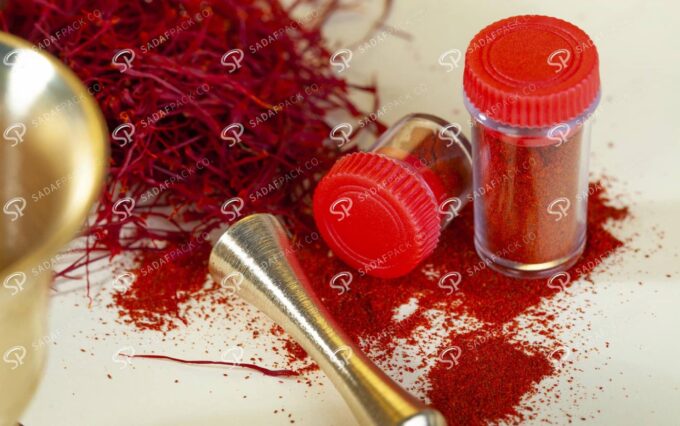 ##tt##-Saffron Powder Crystal Container - Red Short