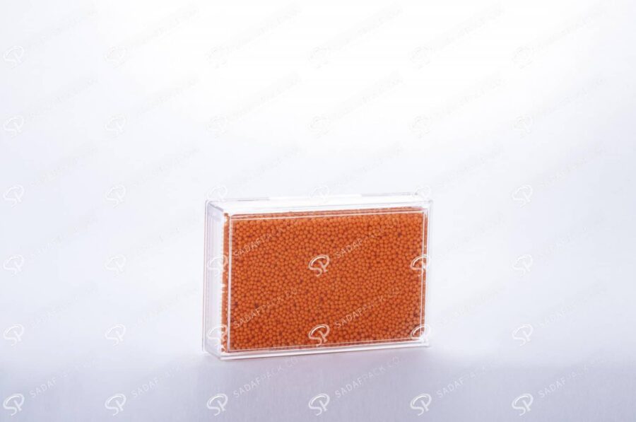 ##tt##-Saffron Rectangular Crystal Container - 3 (10.5)