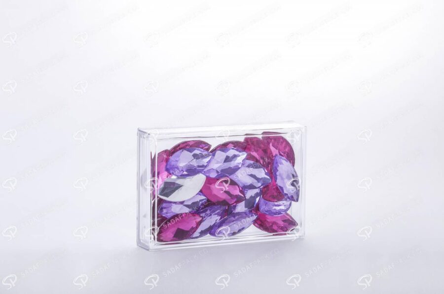 ##tt##-Saffron Rectangular Crystal Container - 3 (10.5)
