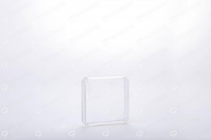 ##tt##-Saffron Crystal Container - Convex Square