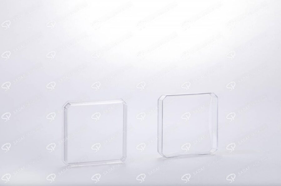 ##tt##-Saffron Crystal Container - Convex Square