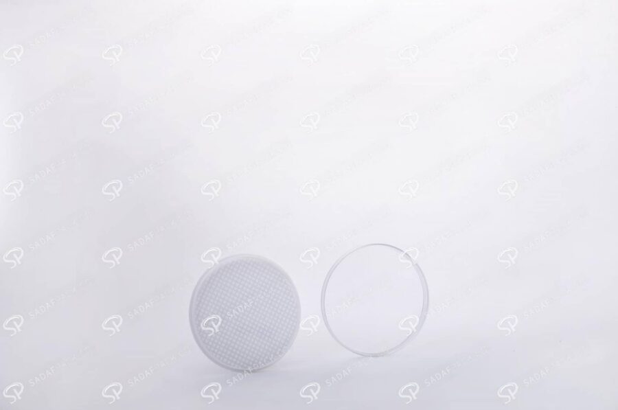 ##tt##-Saffron Crystal White Bottom Container - Round 1 (5 Slim)