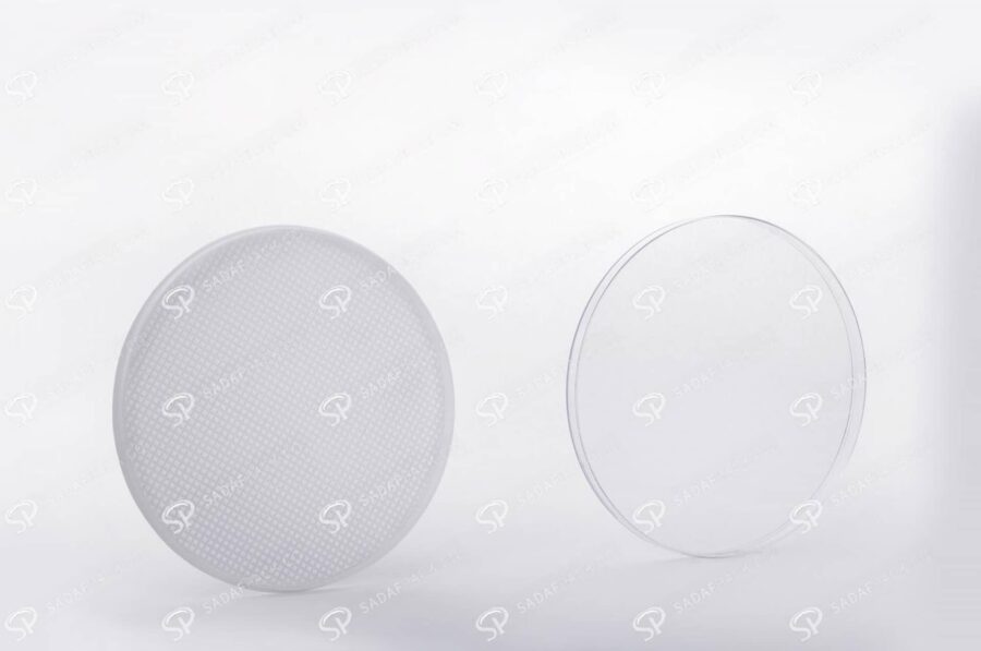 ##tt##-Saffron Crystal White Bottom Container - Round 4 (9 Slim)