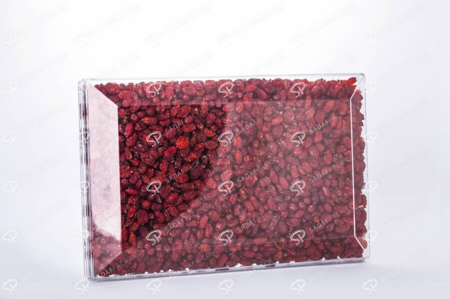 ##tt##-Crystal Container - Transparent Designed Rectangular 200