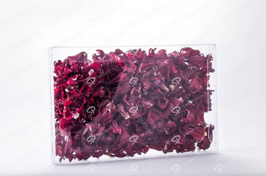 ##tt##-Crystal Container - Transparent Designed Rectangular 200