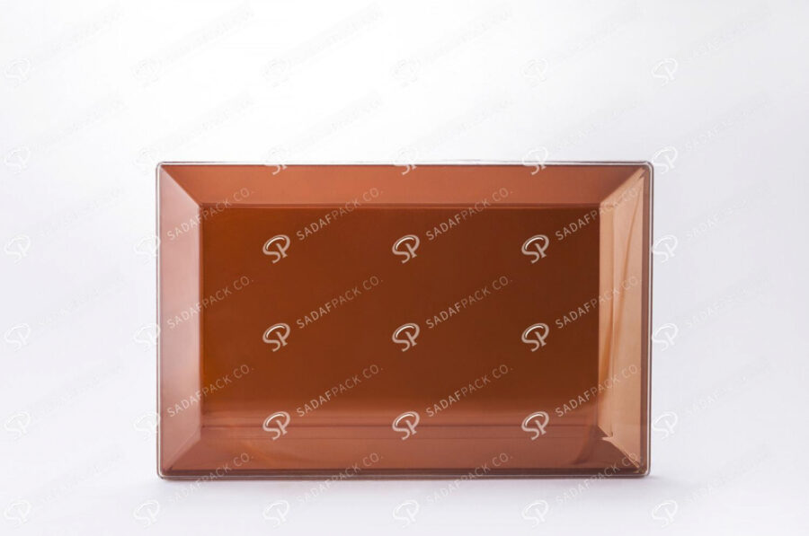 ##tt##-Crystal Container - Golden Bottom Designed Rectangular 200