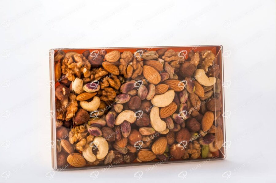 ##tt##-Crystal Container - Golden Bottom Designed Rectangular 200