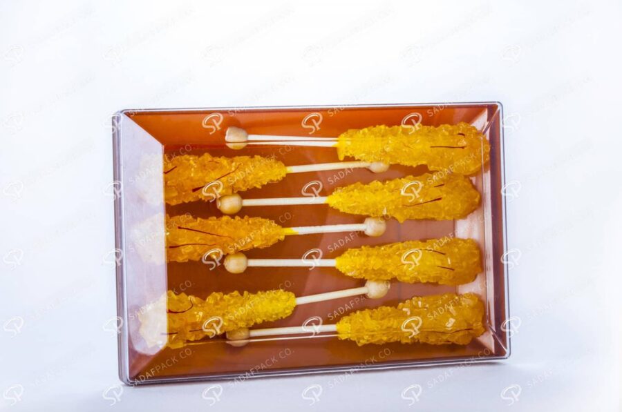 ##tt##-Crystal Container - Golden Bottom Designed Rectangular 200
