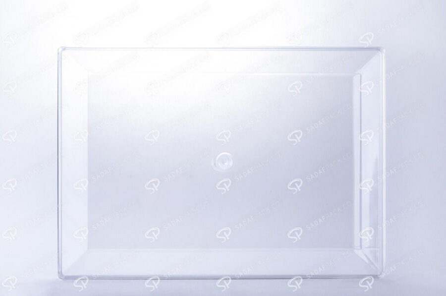 ##tt##-Crystal Container - Transparent Designed Rectangular 300
