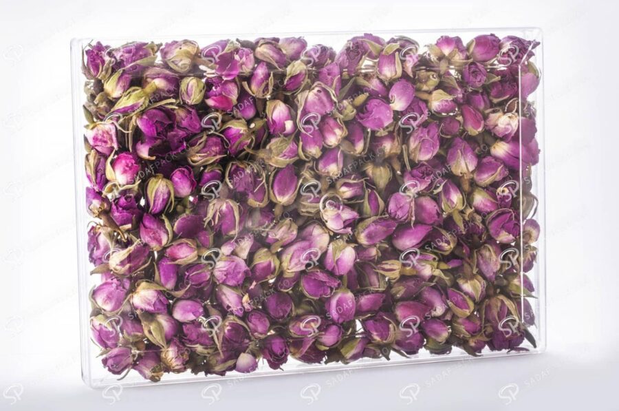 ##tt##-Crystal Container - Transparent Designed Rectangular 300
