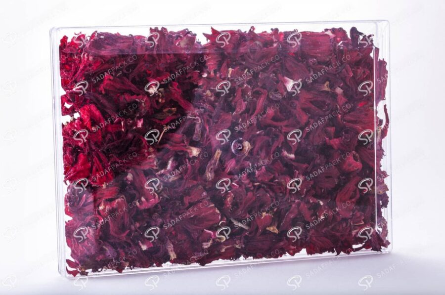 ##tt##-Crystal Container - Transparent Designed Rectangular 300