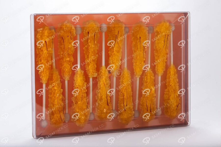 ##tt##-Crystal Container - Golden Bottom Designed Rectangular 300