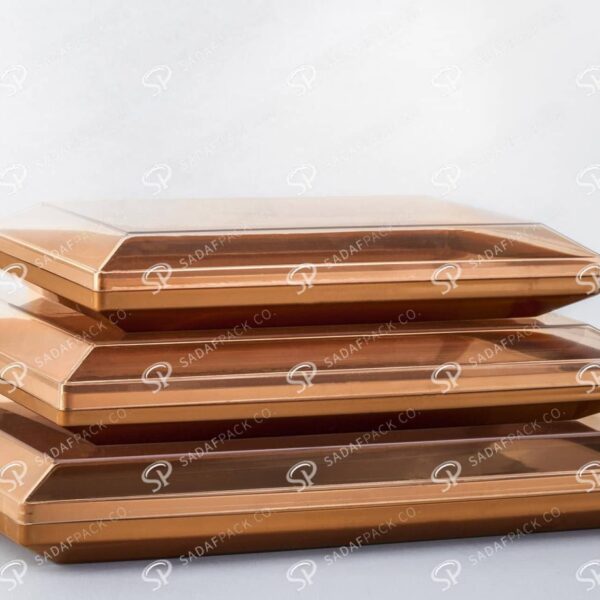 Designed Golden Bottom Rectangular