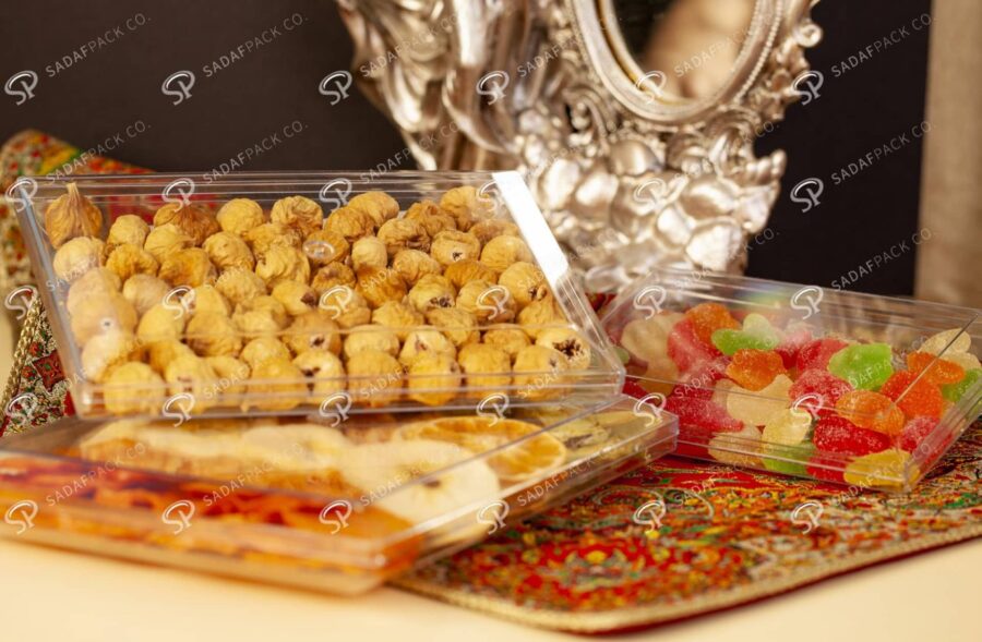 علبة كريستالية مستطيلة شفافة 500