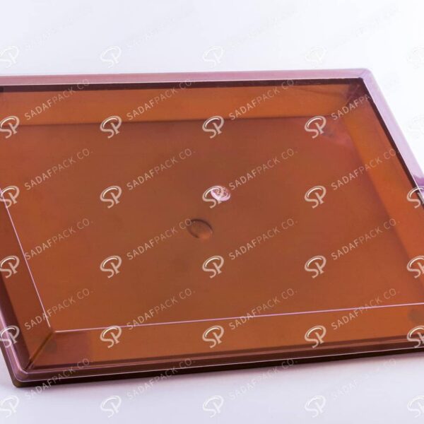##tt##-Crystal Container - Golden Bottom Designed Rectangular 500