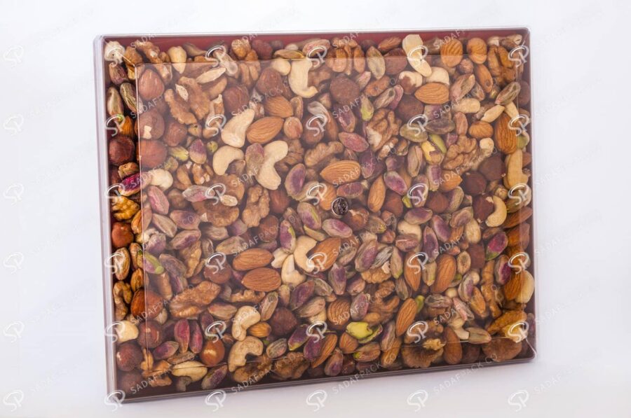 ##tt##-Crystal Container - Golden Bottom Designed Rectangular 500