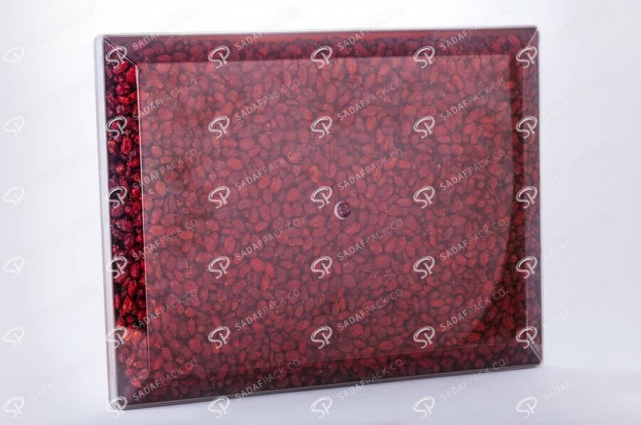 ##tt##-Crystal Container - Golden Bottom Designed Rectangular 500