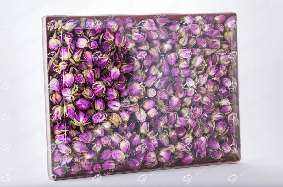 ##tt##-Crystal Container - Golden Bottom Designed Rectangular 500