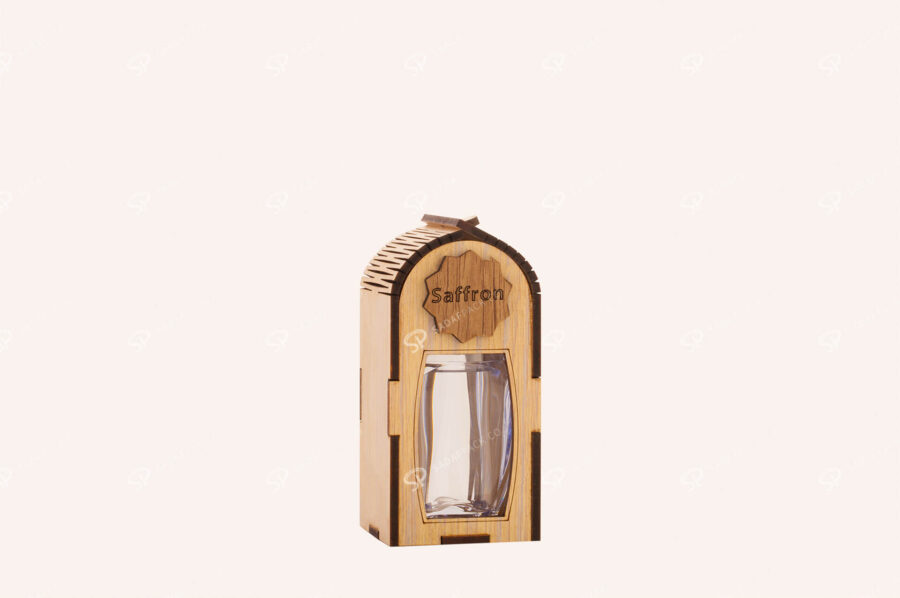 Wooden Saffron Box for Gohar Medium