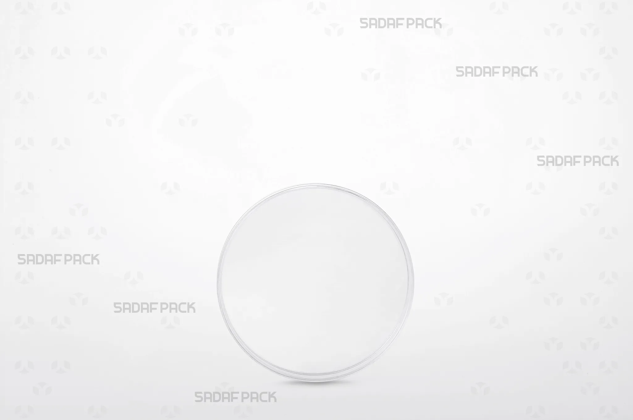 Front angle view of the 10 Core Crystal container, highlighting its circular clear Polycrystal body and elevated core-style base.