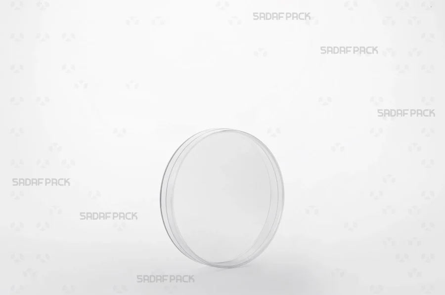A three-quarter view of the 10 Core Crystal container, a premium packaging solution by Sadaf Pack.