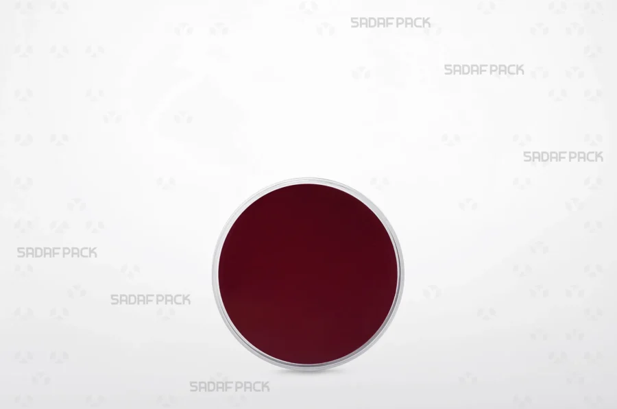 The 10 Core Crystal container filled with a size 10 crimson Cardboard Pad
