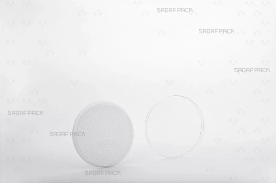 An open view of the 6.5 Slim España container, showing the transparent lid and the white body side by side to display its internal capacity.
