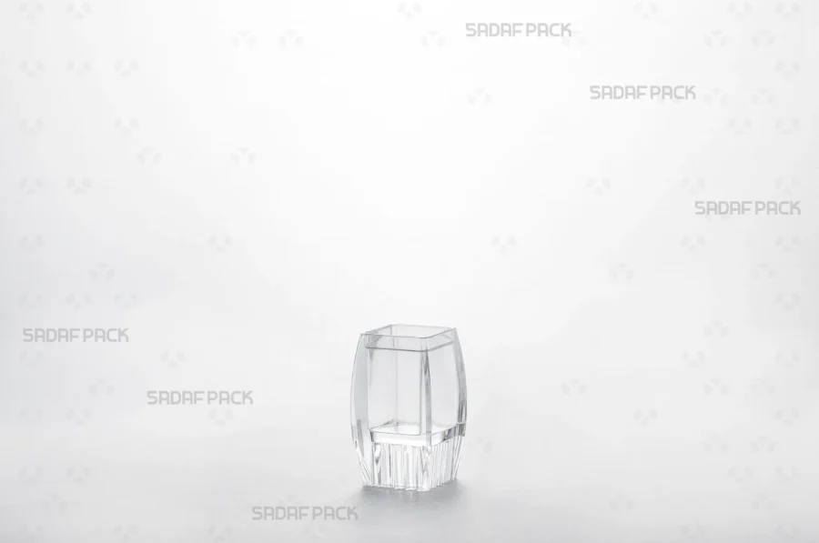 A close-up of the Azin 1 container's body, highlighting the unique raised bottom feature that elevates the product inside.