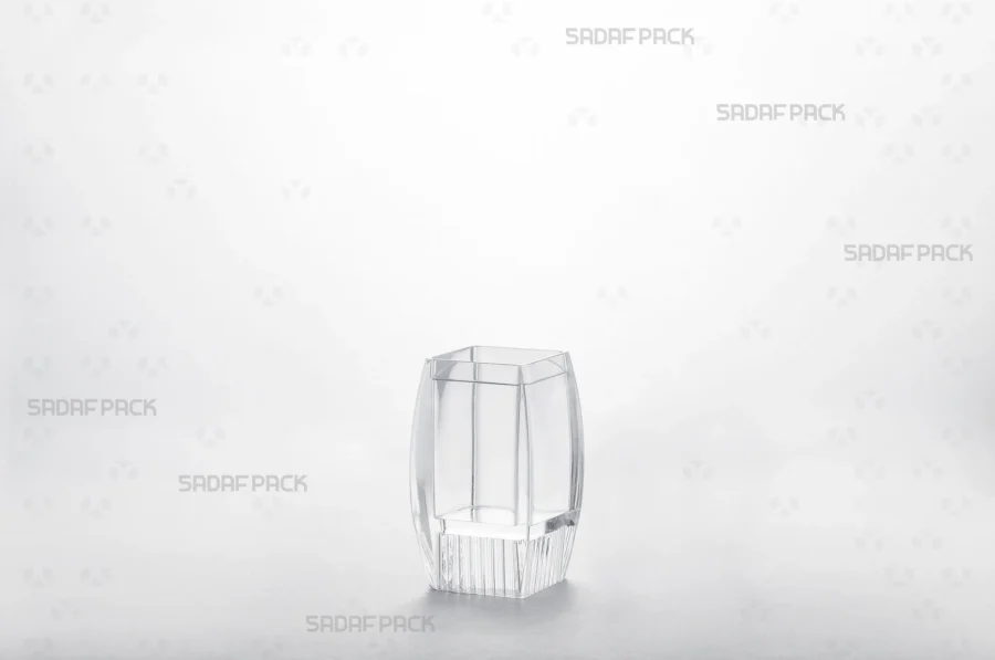 A three-quarter angle of the Azin 2 container body, focusing on the unique raised bottom design and durable polycrystal construction.